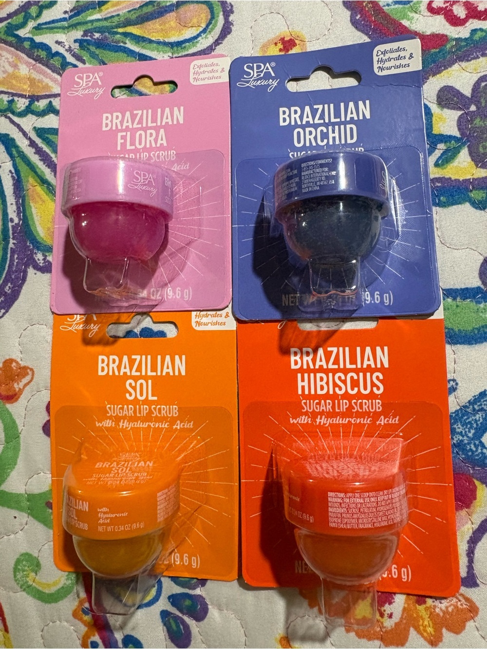 Brazilian Lip Scrub Collection – Pink, Blue, Orange, Red